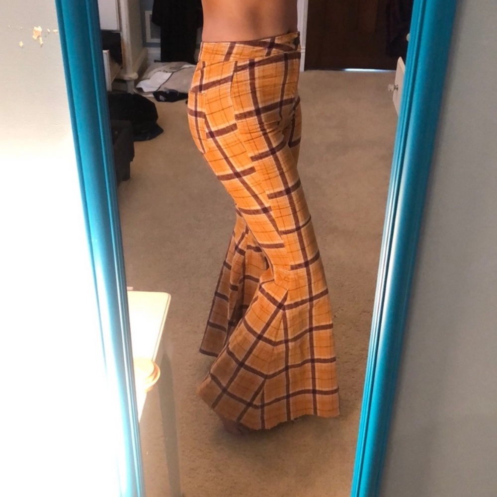 NWT Free People Just Float On Printed Cord Flares - Picture 8 of 8